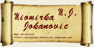 Miomirka Jokanović vizit kartica
